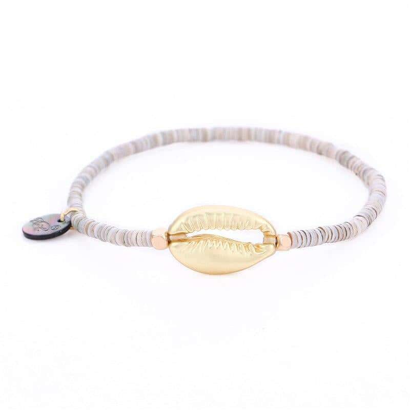 Snäckarmband Surfa Kaurisnäcka (Gyllene)