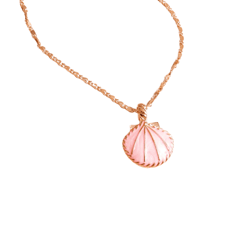 Choker Halsband Rosa Emaljskal