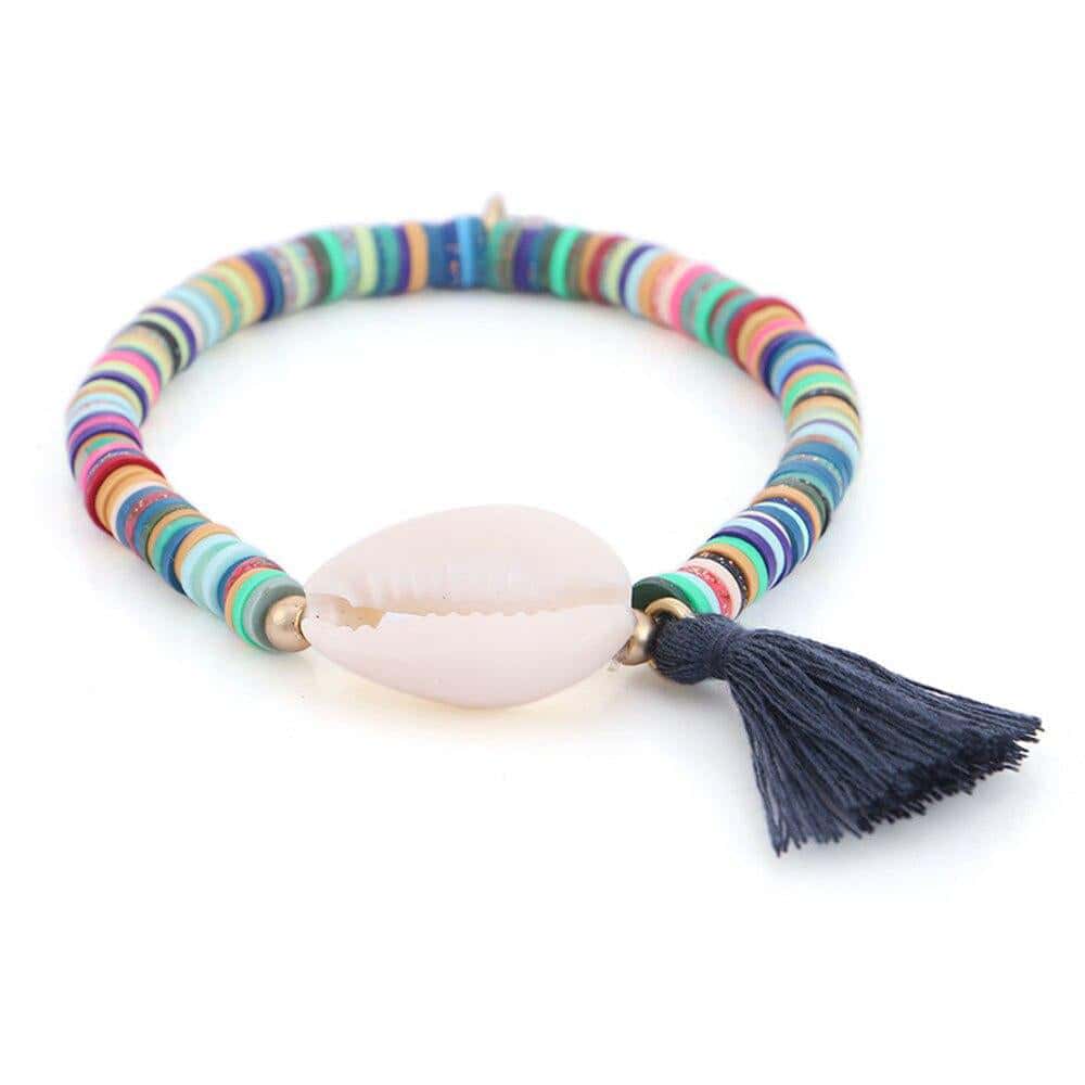 Snäckarmband Kaurisnäckor Och Heishi Pärlor