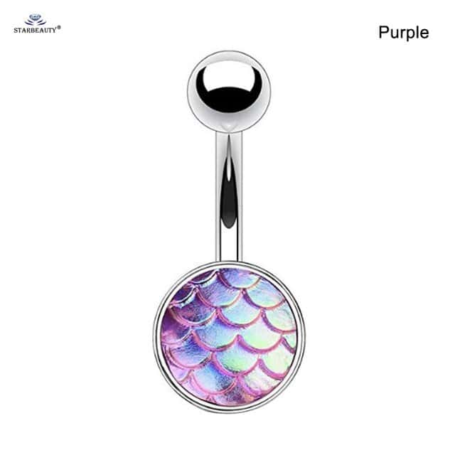 Snäck Navelpiercing Sjöjungfruskalor (Violett)