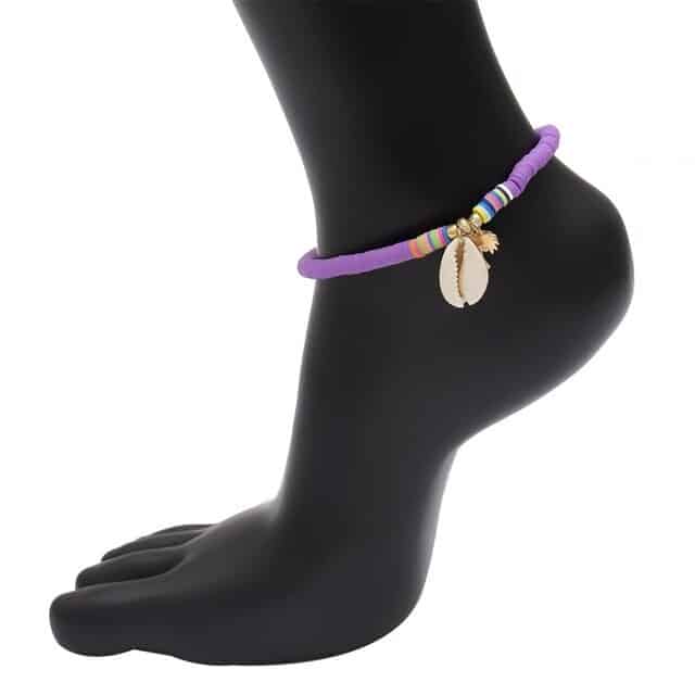 Fotlänk Snäckor Mauve Pärlad Surfare