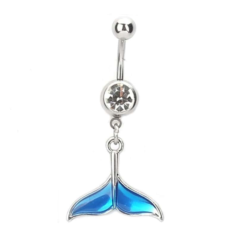 Snäck Navelpiercing Sjöjungfrusvans (Silver)