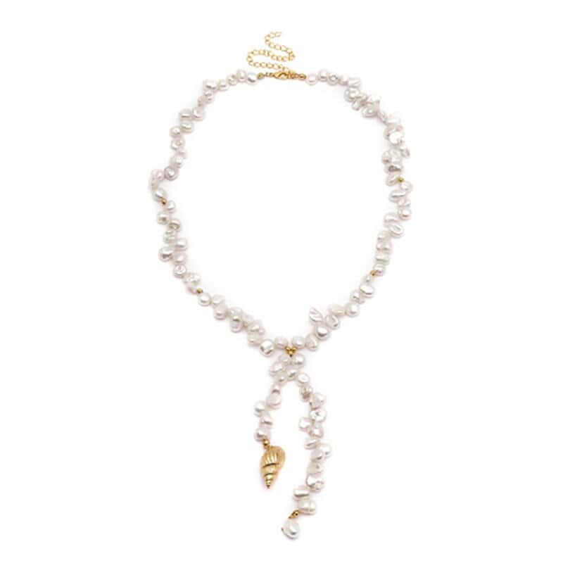 Snäckhalsband Barockpärlor