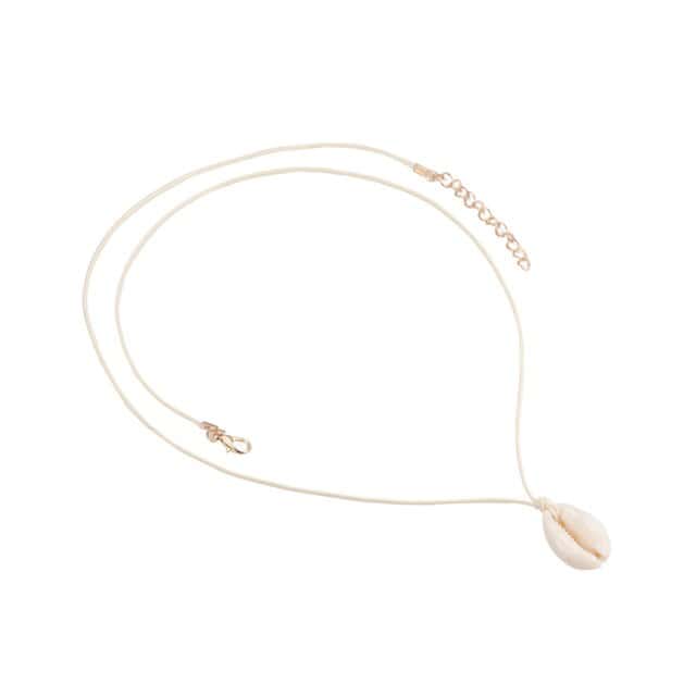 Snäckhalsband Cowrie Med Vitt Snöre
