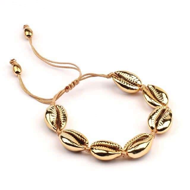 Snäckarmband Gyllene Cowrie