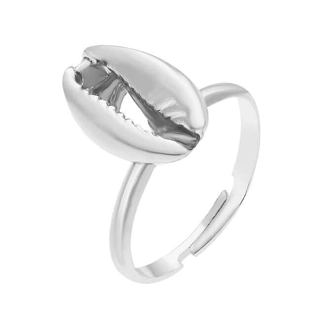 Snäckring Silver Kaffeböna