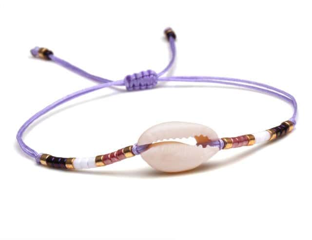 Snäckarmband Mauve Kauris Halsband