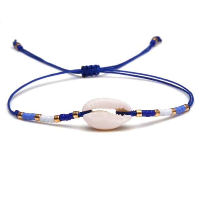 Snäckarmband Blå Kauris Halsband