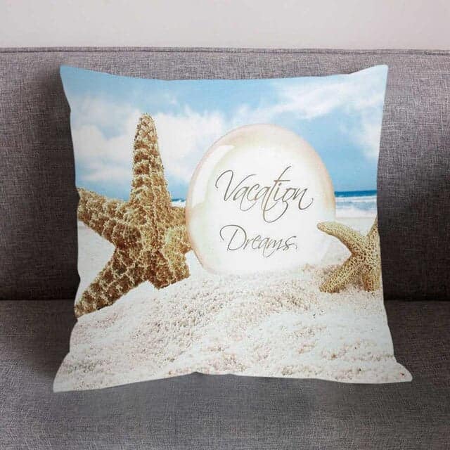 Kudde Snäcka Tryckt Vanuatu Strand