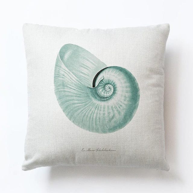 Kudde Snäcka Tryckt Nautilus Skal