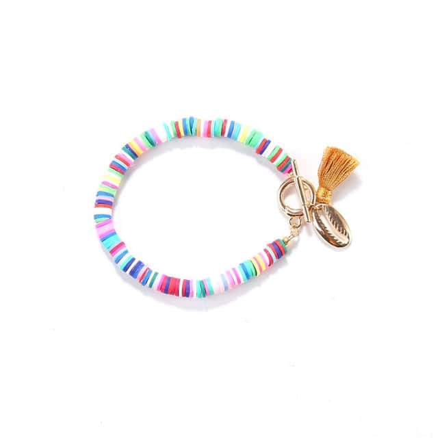 Snäckarmband Platta Jordpärlor