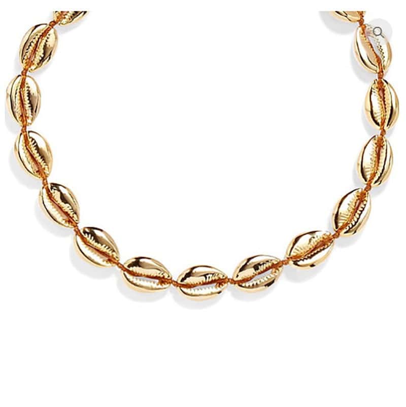 Snäckhalsband Gyllene Cowrie Choker